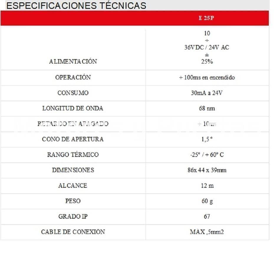 Aprimatic Fotocélula de espejo E25P - Imagen 2